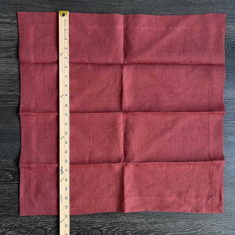 Pottery Barn Set of 2 Belgian Flax Linen Napkins Terra Cotta Cottagecore Rustic
